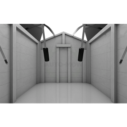 My Robot Home robotfűnyíró ház garázs automata ajtóval fehér 8.Kép