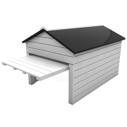 My Robot Home robotfűnyíró ház garázs automata ajtóval fehér 3.Kép