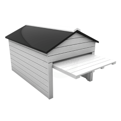 My Robot Home robotfűnyíró ház garázs automata ajtóval fehér 2.Kép