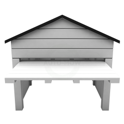 My Robot Home robotfűnyíró ház garázs automata ajtóval fehér 4.Kép