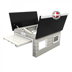 My Robot Home Compact robotfűnyíró ház garázs automata ajtóval szürke-fekete 3.Kép