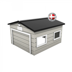 My Robot Home Compact robotfűnyíró ház garázs automata ajtóval szürke-fekete Kép